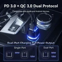 VENTION Φορτιστής Αυτοκινήτου Δύο Θυρών USB C και A 30W 18W Μαύρο ABS FFRB0