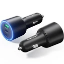 Vention Φορτιστής Αυτοκινήτου Three-Port USB C C A 100W 65W 36W Black ABS FFPB0