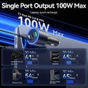 Vention Φορτιστής Αυτοκινήτου Three-Port USB C C A 100W 65W 36W Black ABS FFPB0