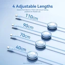 VENTION Charging Cable 3 in 1 USB 2.0 Type A to USB C Lightning Retractable 1.1 m Pink TRJPBE