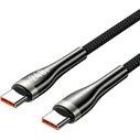 USB Cable VENTION Nylon Braided USB 2.0 Type C Male to Type C Male 5A 1.2m Black Zinc Alloy CTYBAV