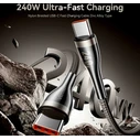 USB Cable VENTION Nylon Braided USB 2.0 Type C Male to Type C Male 5A 1.2m Black Zinc Alloy CTYBAV