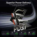 USB Cable VENTION Nylon Braided USB 2.0 Type C Male to Type C Male 5A 1.2m Black Zinc Alloy CTYBAV