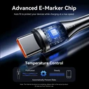 USB Cable VENTION Nylon Braided USB 2.0 Type C Male to Type C Male 5A 1.2m Black Zinc Alloy CTYBAV