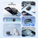 VENTION Φορτιστής GaN 4 Θυρών USB C C A A 30W 20W 18W 18W EU Μαύρο
