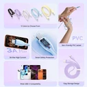 VENTION USB 2 0 A Male to C Male 3A Cable 0 25M Blue PVC Type CTWSC