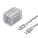 VENTION Φορτιστής USB C C GaN 45W 45W με καλώδιο USB C σε USB C 5A 1m EU Plug Γκρι TZ FCFH0 EU VENTZ FCFH0 EU