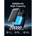 VENTION Power Bank 20000mAh 45W Mini με Ενσωματωμένο USB-C Καλώδιο, Γκρι (FHGH0-TY)