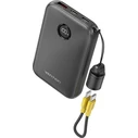 Vention 10000mAh Power Bank (USB-C + USB-C/USB-C/USB-A) with Built-in USB-C to USB-C Cable 22.5W Black LED Display Universal Type (FKAB0-C-TY) (VENFKAB0-C-TY)