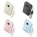 Vention 10000mAh Power Bank (USB-C + USB-C/USB-C/USB-A) with Built-in USB-C to USB-C Cable 22.5W Beige LED Display Universal Type (FKAN0-C-TY) (VENFKAN0-C-TY)