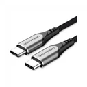 USB Cable Vention USB 2.0 C Male to C Male 5A 1M Black Flexible PVC Type