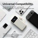 VENTION 10000mAh Power Bank (XGYB0-39-TY) 22.5W USB-C + USB-A Built-in Cable LED Display Black