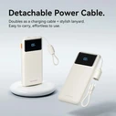 VENTION 10000mAh Power Bank (XGYB0-39-TY) 22.5W USB-C + USB-A Built-in Cable LED Display Black