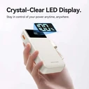 Vention 20000mAh Power Bank (USB-C + USB-A) with Built-in Cable 22.5W White LED Display Type (XGYW0-40-TY) (VENXGYW0-40-TY)