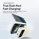 Vention 20000mAh Power Bank (USB-C + USB-A) with Built-in Cable 22.5W Blue LED Display Type (XGYL0-40-TY) (VENXGYL0-40-TY)
