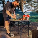 Τραπέζι Αλουμινίου για Camping Πτυσσόμενο 50x55x50cm Μαύρο 110269