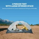Naturehike Mongar UL Camping Igloo Tent Beige 3-Season for 2 Persons 240x220x105 cm