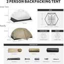 Naturehike Mongar UL Camping Igloo Tent Beige 3-Season for 2 Persons 240x220x105 cm