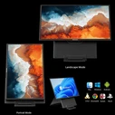 Blackview Monitor Ultra Slim Portable Screen 23.8 Inch FHD 16:9 1080P Black