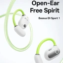 Baseus Eli Sport 1 PM20A Open Ear Bluetooth Handsfree Ακουστικά με Αντοχή στον Ιδρώτα και Θήκη Φόρτισης - Aurora Green