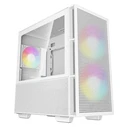 Deepcool CH360 Gaming Micro Tower PC Case with Side Window and RGB Lighting - White