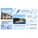 Imou IPC-PS3EP-5M0 Bullet 3 5MP Full Color Night Vision Outdoor IP Camera (3K/2880×1620) — PoE & Wi‑Fi 6, Two‑way Audio
