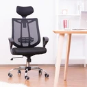 Office Chair DELI Headrest Mesh Black