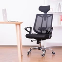 Office Chair DELI Headrest Mesh Black