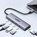 UGREEN Κόμβος USB C CM511 HDMI 4K 60Hz 3x USB 3 0 5Gbps PD 100W ασημί 15597