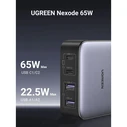 UGREEN Φορτιστής Ugreen Nexode CD327 2x USB-C 2x USB-A GaN 65W grey 90747B
