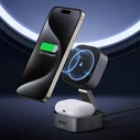 UGREEN Φορτιστής Ασύρματος 2 σε 1 για iPhone AirPods W256 20W Μαύρος με Καλώδιο USB C σε USB C 1m 35278