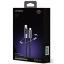 Ugreen Uno L509 100W USB-C to USB-C PD Fast Charging Cable LED 2m