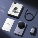 Ugreen W707 3-σε-1 15W Μαγνητικός Ασύρματος Επιτραπέζιος Φορτιστής για iPhone, AirPods και Apple Watch (πτυσσόμενος) — γκρι