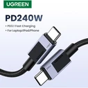 UGREEN Καλώδιο USB C σε USB C Power Delivery PD 240W 1m 480Mbps Star Gray