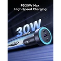 UGREEN Φορτιστής Αυτοκινήτου EC307 30W 3A με 1xUSB 2xType-C