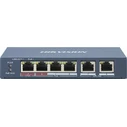 Hikvision DS-3E0106P-E/M Unmanaged L2 Switch, 4x 100 Mbps Ethernet + 4x SFP, PoE