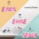 EDUP EH-LEDNI-B-1 3D LED Wall Clock 5.2" Mini Pink