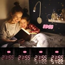 EDUP EH-LEDNI-B-1 3D LED Wall Clock 5.2" Mini Pink