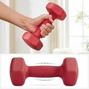 Dumbbells SONGMICS Set of 2 3 kg Red SYL66RD