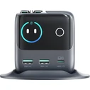 Joyroom GaN Charging Station with 2 x USB-A and 1 x USB-C Ports + USB-C Cable, 140W, Quick Charge 3.0, Grey (JR-TRD01)