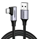 USB Cables UGREEN Angle USB to USB-C Cable US385 3A 1m Black