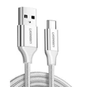 UGREEN Καλώδιο USB C Nickel plated QC3.0 0.25m λευκό