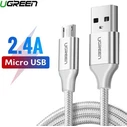 USB Cable UGREEN Micro USB QC 3.0 2.4A 2m White 60153
