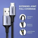 UGREEN Καλώδιο Micro USB QC 3.0 2.4A 2m Λευκό 60153