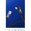 Ugreen Καλώδιο USB σε Lightning Κάθετο MFi 1m Μαύρο 60521