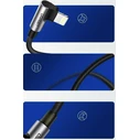 Ugreen Καλώδιο USB σε Lightning Κάθετο MFi 1m Μαύρο 60521