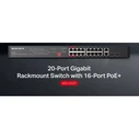 Mercusys Διακόπτης Gigabit Rackmount 20 Θυρών με 16 Θύρες PoE Plus MS120GP