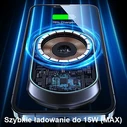 USAMS US-CD182 βάση αυτοκινήτου με ασύρματη φόρτιση 15W (μαύρο)