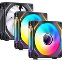 Jonsbo ZL-120BR Reverse Blade Case Fan 120mm (3-pack) - ARGB, 4‑Pin PWM, 1800 RPM, 58.5 CFM