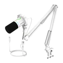 Maono PD200XS Δυναμικό Μικρόφωνο Shock Mounted για Studio - Λευκό